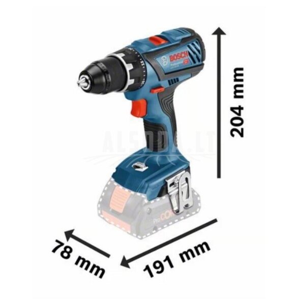 Akumuliatorinis suktuvas-gręžtuvas BOSCH GSR 18V-28 Solo LB 1 Akumuliatorinis suktuvas-gręžtuvas BOSCH GSR 18V-28 Solo LB 1