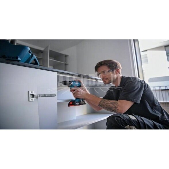 Akumuliatorinis suktuvas-gręžtuvas BOSCH GSR 18V-45 2x3,0Ah 3