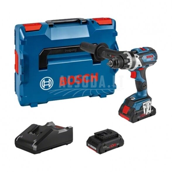 Akumuliatorinis suktuvas/gręžtuvas BOSCH GSR 18V-110 C LB 2x4.0PrC 18V-40 Akumuliatorinis suktuvas/gręžtuvas BOSCH GSR 18V-110 C LB 2x4.0PrC 18V-40