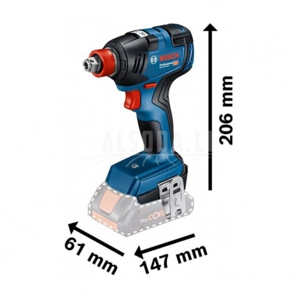 Akumuliatorinių įrankių rinkinys BOSCH GDX+GSR 2 Akumuliatorinių įrankių rinkinys BOSCH GDX+GSR 2