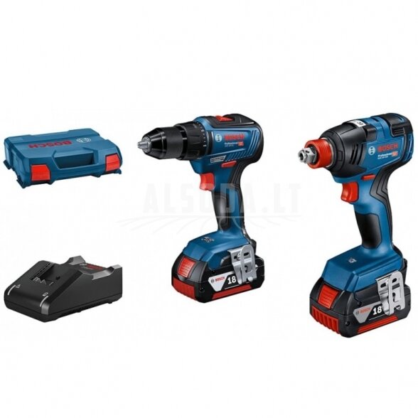 Akumuliatorinių įrankių rinkinys BOSCH GDX+GSR Akumuliatorinių įrankių rinkinys BOSCH GDX+GSR