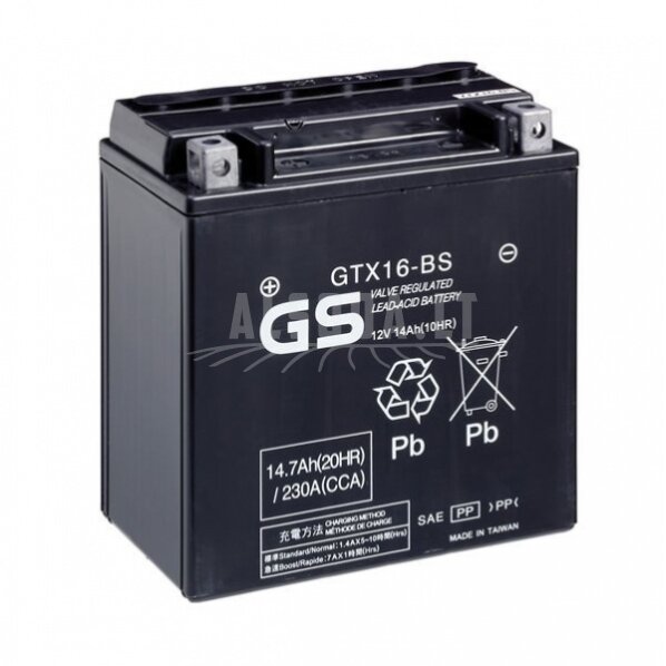 Akumuliatorius BS Battery GTX16-BS 12V 14.7AH 150x87x161 Akumuliatorius BS Battery GTX16-BS 12V 14.7AH 150x87x161