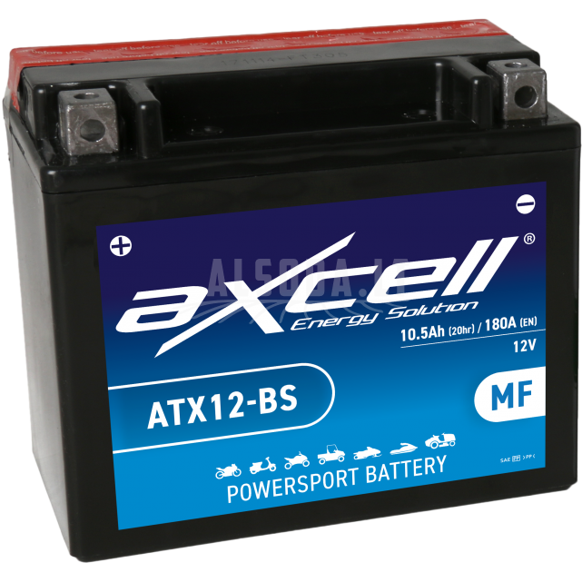 Akumuliatorius Axcell 10 Ah MF 12V 180A 150x87x130mm Akumuliatorius Axcell 10 Ah MF 12V 180A 150x87x130mm