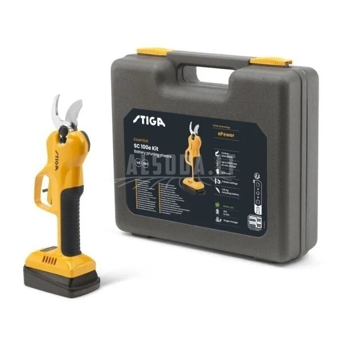 Akumuliatorinis sekatorius Stiga SC 100e Kit (su akumuliatoriumi ir įkrovikliu) 6 Akumuliatorinis sekatorius Stiga SC 100e Kit (su akumuliatoriumi ir įkrovikliu) 6