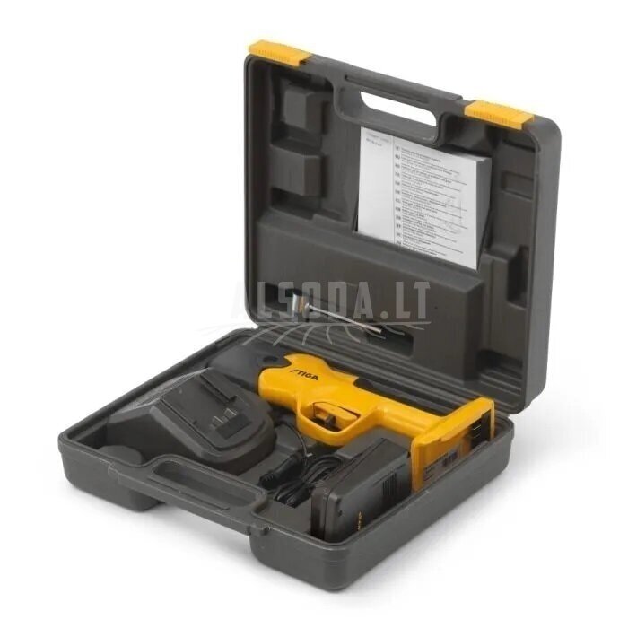 Akumuliatorinis sekatorius Stiga SC 100e Kit (su akumuliatoriumi ir įkrovikliu) 1 Akumuliatorinis sekatorius Stiga SC 100e Kit (su akumuliatoriumi ir įkrovikliu) 1