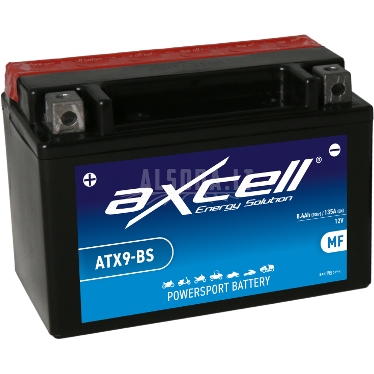 Akumuliatorius Axcell 8 Ah MF 12V 135A 150x87x105mm