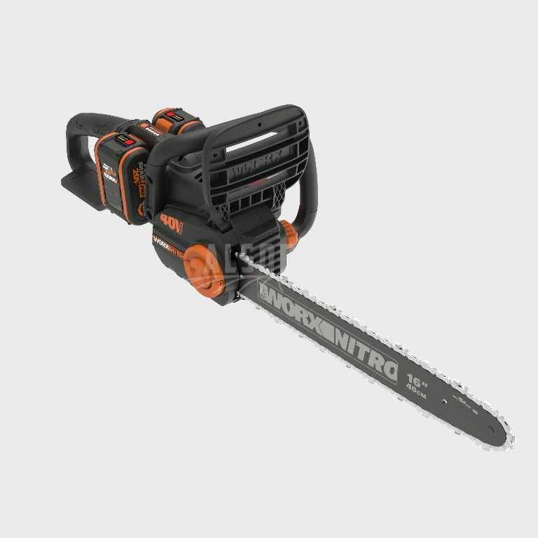 Akumuliatorinis grandininis pjūklas WG385E, Worx komplektas 1 Akumuliatorinis grandininis pjūklas WG385E, Worx komplektas 1