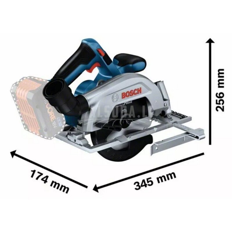 Akumuliatorinis diskinis pjūklas BOSCH GKS 18V-57-2 CT Solo 1 Akumuliatorinis diskinis pjūklas BOSCH GKS 18V-57-2 CT Solo 1