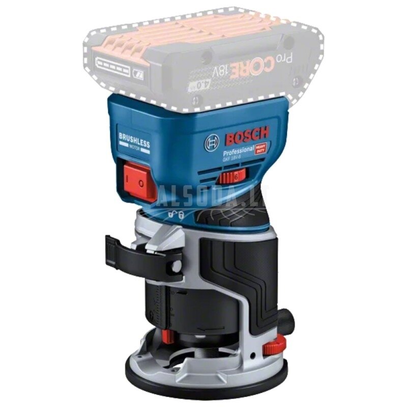 Akumuliatorinis frezeris BOSCH GKF 18V-8 Solo CT 1 Akumuliatorinis frezeris BOSCH GKF 18V-8 Solo CT 1