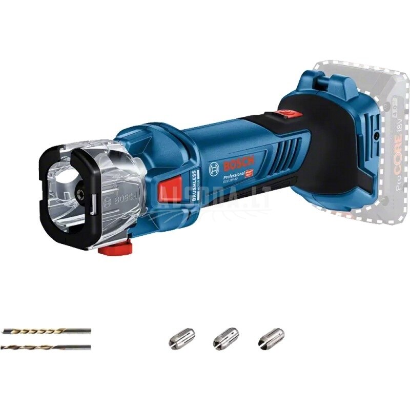 Akumuliatorinis frezeris gipso kartonui BOSCH GCU 18V-30 CT Solo Akumuliatorinis frezeris gipso kartonui BOSCH GCU 18V-30 CT Solo