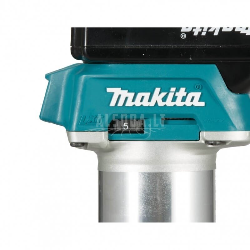 Akumuliatorinis frezeris MAKITA DRT50Z su priedais 2 Akumuliatorinis frezeris MAKITA DRT50Z su priedais 2