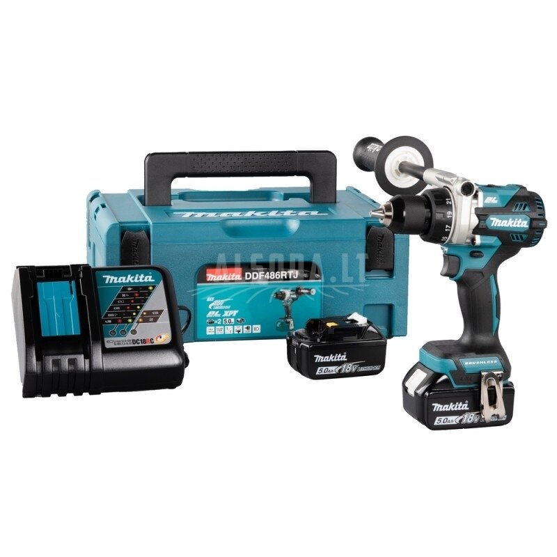 Akumuliatorinis gręžtuvas MAKITA DDF486RTJ Akumuliatorinis gręžtuvas MAKITA DDF486RTJ