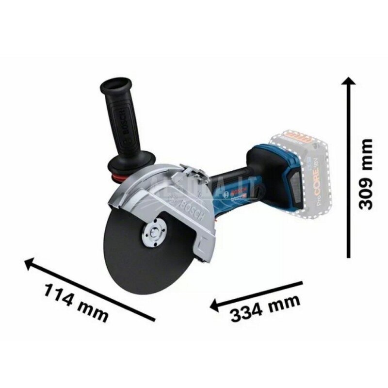 Akumuliatorinis kampinis šlifuoklis BOSCH Biturbo GWS 18V-180 PC C Solo 2 Akumuliatorinis kampinis šlifuoklis BOSCH Biturbo GWS 18V-180 PC C Solo 2