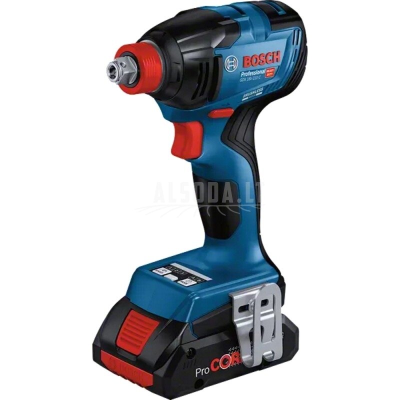 Akumuliatorinis smūginis suktuvas/veržliasukis BOSCH GDX 18V-210 C LB 1