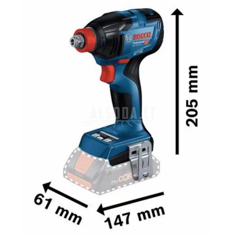Akumuliatorinis smūginis suktuvas/veržliasukis BOSCH GDX 18V-210 C LB 2 Akumuliatorinis smūginis suktuvas/veržliasukis BOSCH GDX 18V-210 C LB 2