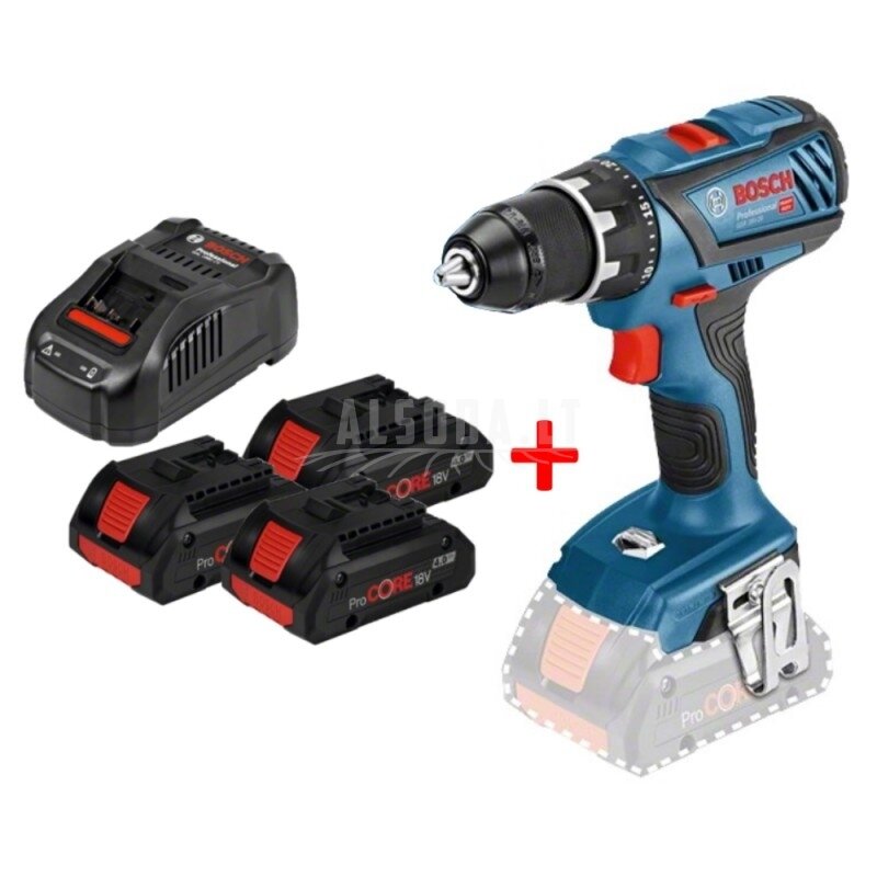 Akumuliatorinis suktuvas-gręžtuvas BOSCH GSR 18V-28 LB su priedais Akumuliatorinis suktuvas-gręžtuvas BOSCH GSR 18V-28 LB su priedais