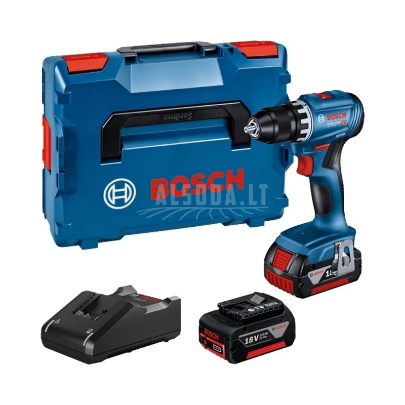 Akumuliatorinis suktuvas-gręžtuvas BOSCH GSR 18V-45 2x3,0Ah Akumuliatorinis suktuvas-gręžtuvas BOSCH GSR 18V-45 2x3,0Ah