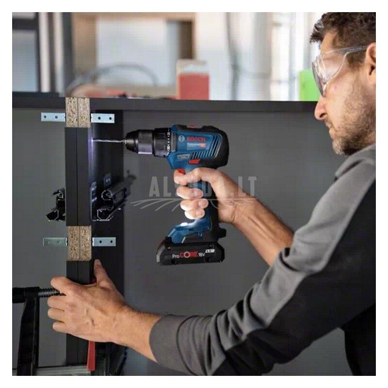 Akumuliatorinis suktuvas-gręžtuvas BOSCH GSR 18V-55 2x4,0Ah 2 Akumuliatorinis suktuvas-gręžtuvas BOSCH GSR 18V-55 2x4,0Ah 2