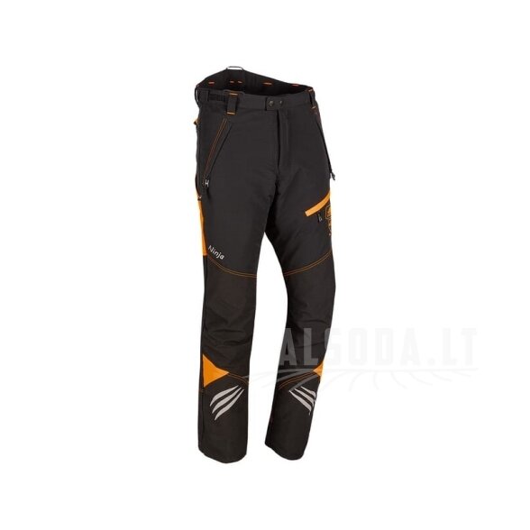 Apsauginės kelnės nuo grandininio pjūklo, 3XL, juodos/oranžinės, Ninja 2
