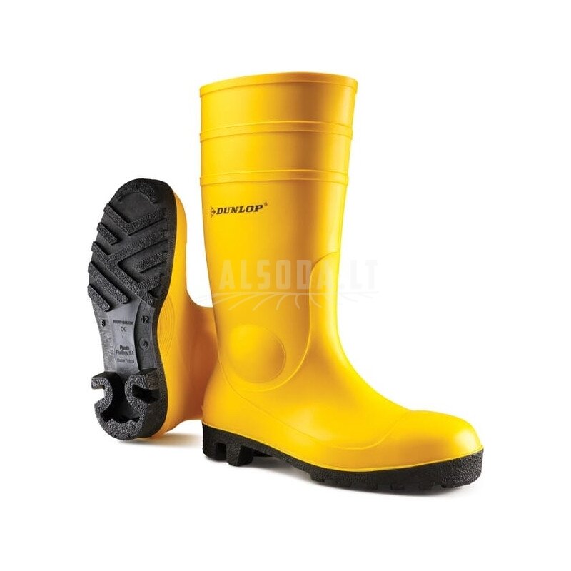Apsauginiai batai geltoni, S5 klasės, 7 dydžio „Protomastor Dunlop“