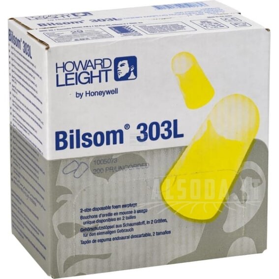 Ausų kamštukai, Bilsom 303L (200 porų) 1 Ausų kamštukai, Bilsom 303L (200 porų) 1