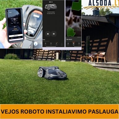 Belaidžio vejos roboto instaliavimo paslauga Iki 1500 m² – „Vidutinis“