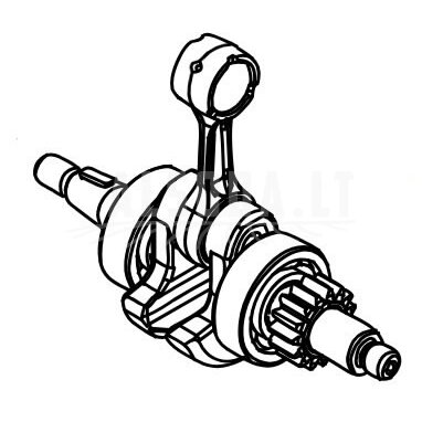 CRANKSHAFT,ASY SRM-3611T, ECHO
