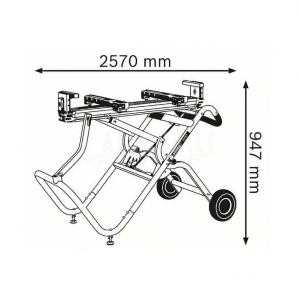 Darbo stalas su ratukais BOSCH GTA 2500 1