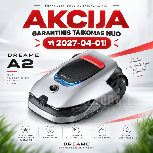 Dreame A2 Belaidis Vejos Robotas (30 arų)