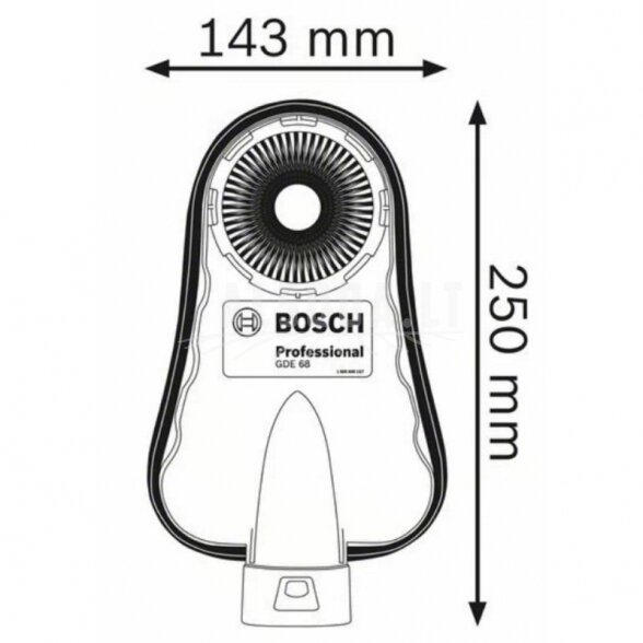 Dulkių nutraukimo sistema perforatoriui BOSCH GDE 68 1 Dulkių nutraukimo sistema perforatoriui BOSCH GDE 68 1
