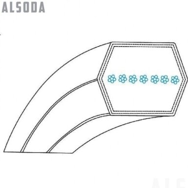Dvipusis diržas AA102. Išorės ilgis:,2,680.8 mm,Plotis:,12.7 mm Dvipusis diržas AA102. Išorės ilgis:,2,680.8 mm,Plotis:,12.7 mm