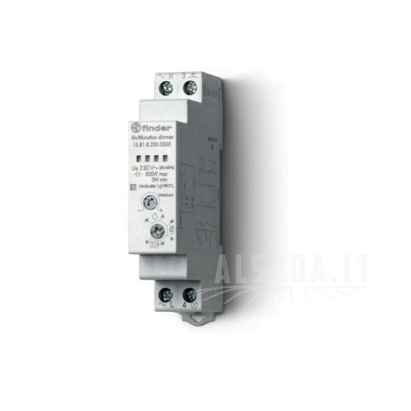 Elektrinis šviesos reguliatorius linijinis, ant bėgelio, 230 V AC, maks. 500 W, 50/60 Hz 1 Elektrinis šviesos reguliatorius linijinis, ant bėgelio, 230 V AC, maks. 500 W, 50/60 Hz 1