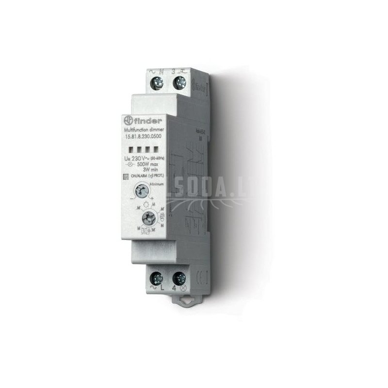 Elektrinis šviesos reguliatorius linijinis, ant bėgelio, 230 V AC, maks. 500 W, 50/60 Hz 1 Elektrinis šviesos reguliatorius linijinis, ant bėgelio, 230 V AC, maks. 500 W, 50/60 Hz 1