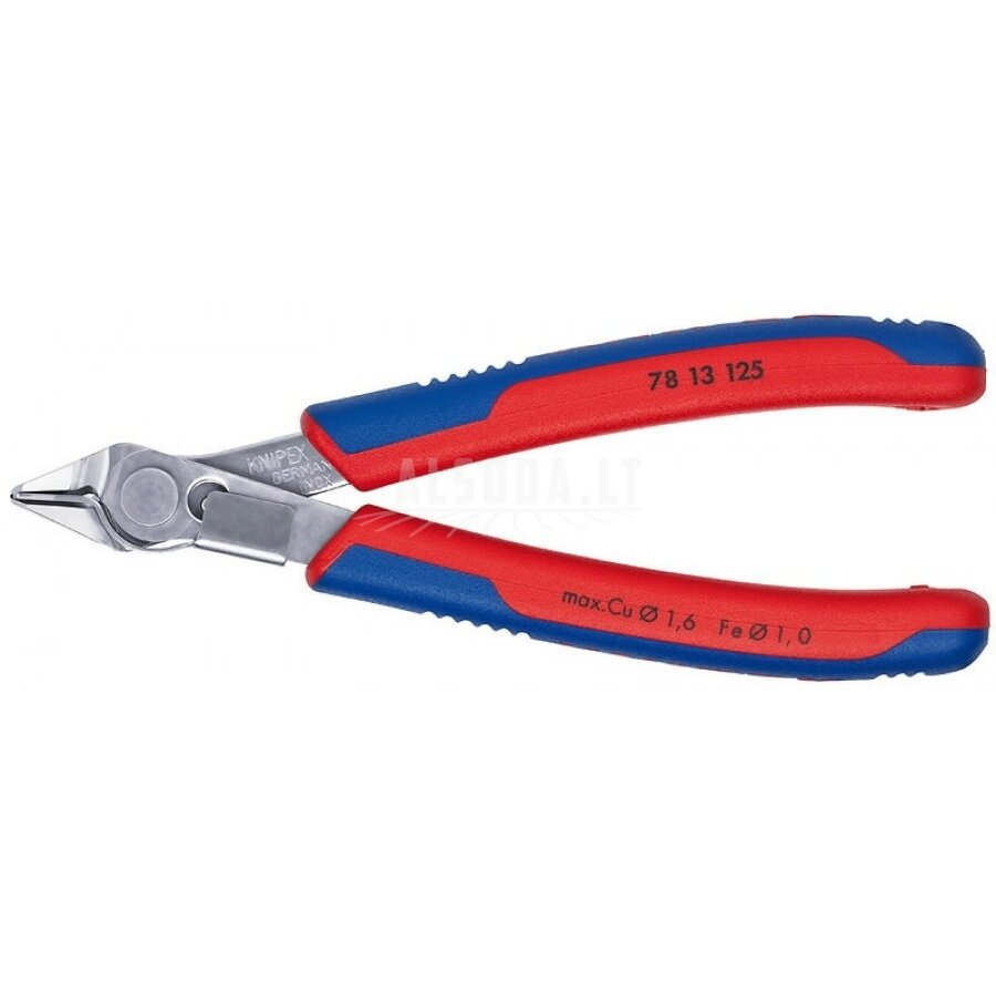 Elektronikos žnyplės 125mm INOX su prispaudimu, Knipex Elektronikos žnyplės 125mm INOX su prispaudimu, Knipex