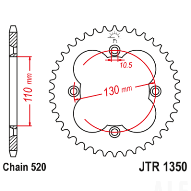 Galinė žvaigždė JTR 1350 36T, 530