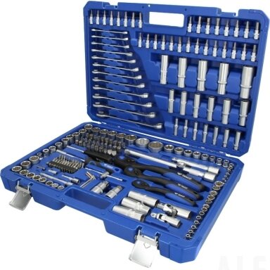 Galvučių komplektas 1/4", 3/8", 1/2",  216 vnt., Brilliant Tools