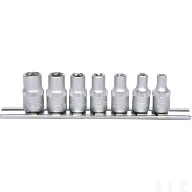 Galvučių komplektas 1/4 E-Torx E4-E11 7vnt, KS Tools