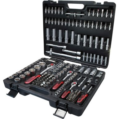 Galvučių komplektas, 1/4+3/8+1/2'' 179 vnt., KS Tools