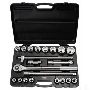 Galvučių komplektas 3/4'' 19-50mm 21vnt, KS Tools
