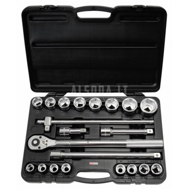 Galvučių komplektas 3/4'' 19-50mm 21vnt, KS Tools Galvučių komplektas 3/4'' 19-50mm 21vnt, KS Tools