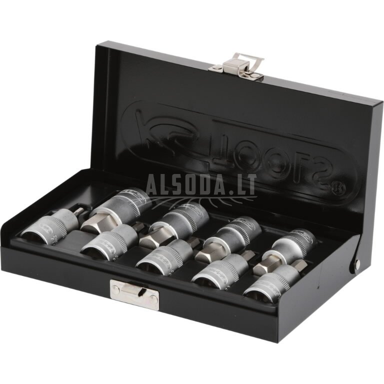 Galvučių su šešiakampiais antgaliais komplektas 1/2", HEX 4-, KS Tools Galvučių su šešiakampiais antgaliais komplektas 1/2", HEX 4-, KS Tools