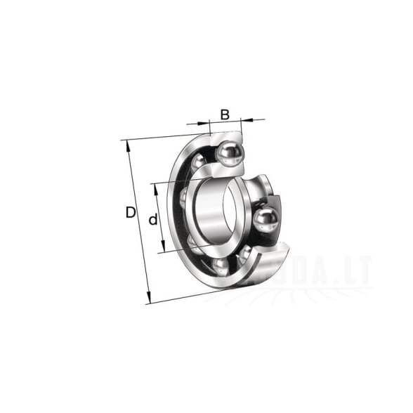Giliagriovis rutulinis guolis 17x35x8 mm INA/FAG 1 Giliagriovis rutulinis guolis 17x35x8 mm INA/FAG 1