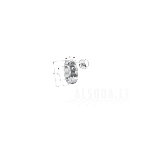 Giliųjų griovelių rutulinis guolis 15x35x14,4 mm INA/FAG 2 Giliųjų griovelių rutulinis guolis 15x35x14,4 mm INA/FAG 2