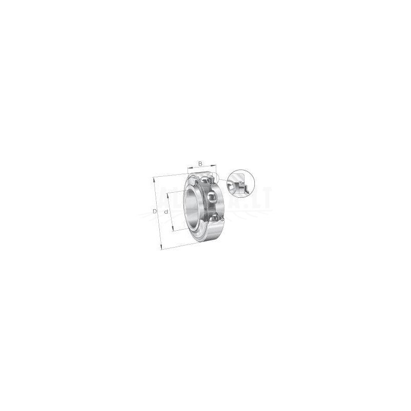 Giliųjų griovelių rutulinis guolis 16,2x40x18,3 mm INA/FAG 1