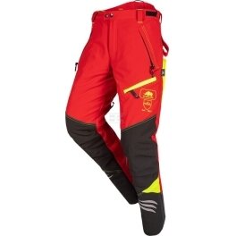 Grandininio pjūklo kelnės, 2XL, raudonos/geltonos, Ninja