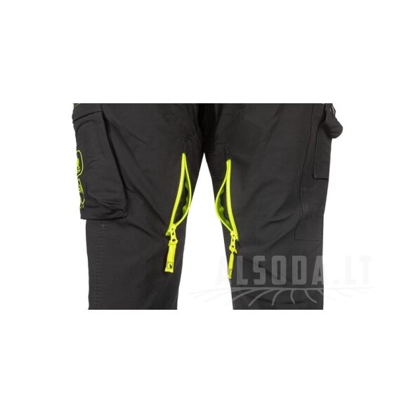 Grandininio pjūklo kelnės 38-42"/L32", gero matomumo, juodos, SIP 5 Grandininio pjūklo kelnės 38-42"/L32", gero matomumo, juodos, SIP 5