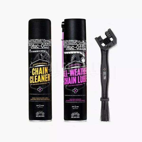 Grandinės priežiūros rinkinys motociklams universalus MUC-OFF (3 in 1) 21069 Grandinės priežiūros rinkinys motociklams universalus MUC-OFF (3 in 1) 21069