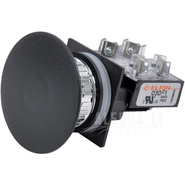 Grybo formos mygtukas, juodas, 60 mm 1 Grybo formos mygtukas, juodas, 60 mm 1