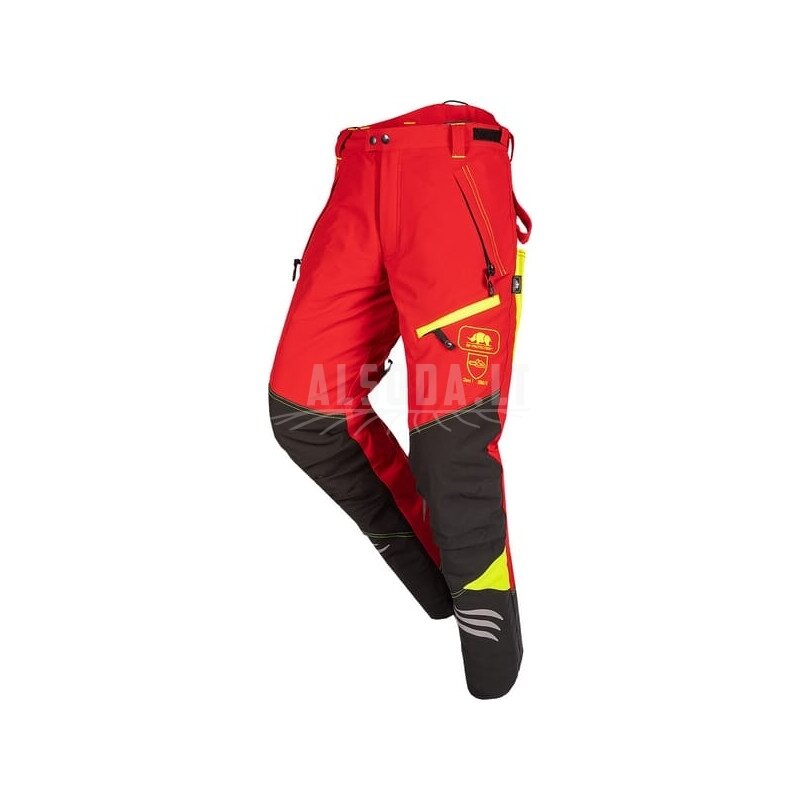 Grandininio pjūklo kelnės, 3XL, raudonos/geltonos, Ninja Grandininio pjūklo kelnės, 3XL, raudonos/geltonos, Ninja