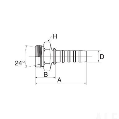 Įdėklas DN16-M30x1.5 Įdėklas DN16-M30x1.5